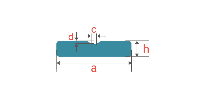 Schleißschienenprofil 30 x 10 mm X120Mn12 AR 6M